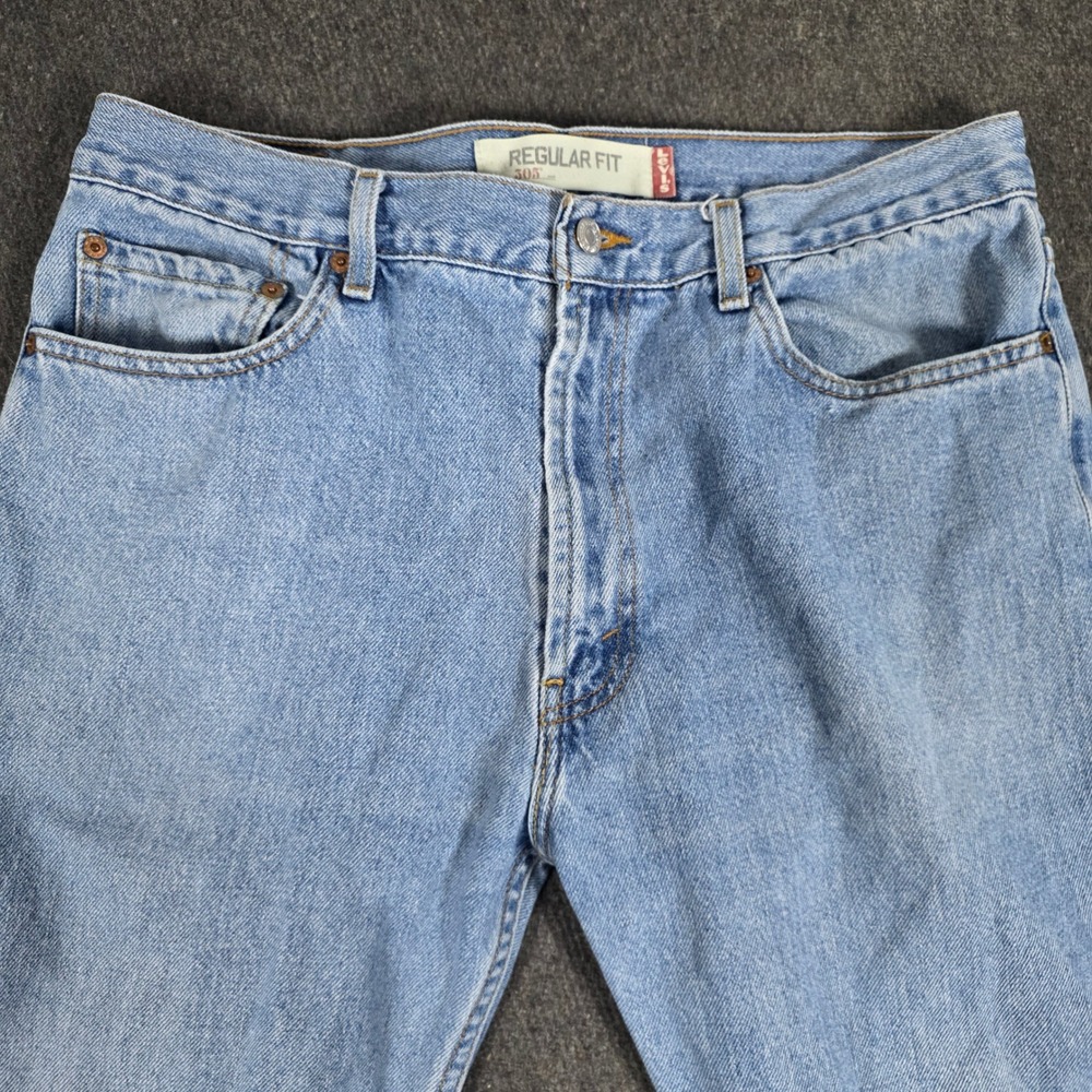 Levis 505 Regular Fit Jeans Mens 36x30 Measures 34x28.5 Blue‎ Straight Leg Denim